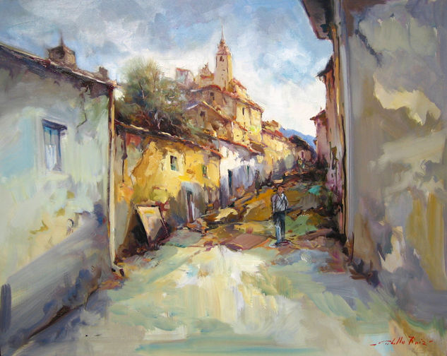 Calle de Orche, Guadalajara Oil Canvas Landscaping