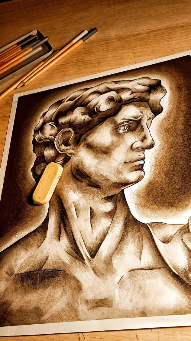 Retrato del David de Miguel Ángel