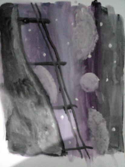 purple night Watercolour Canvas Portrait