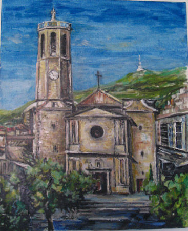 Iglesia de Sarria Acrylic Canvas Landscaping