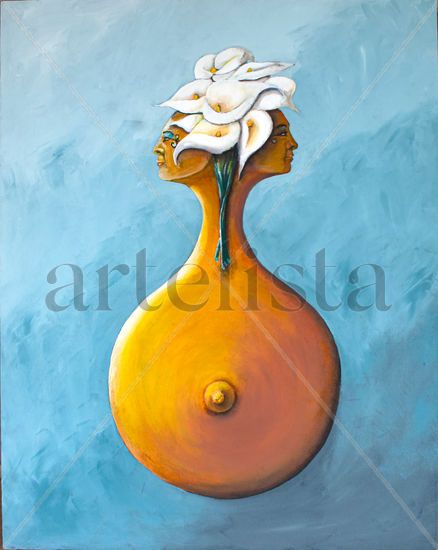 Péndulo Acrylic Canvas Nude Paintings