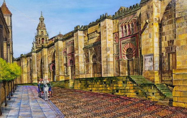 FACHADA MEZQUITA Oil Canvas Landscaping