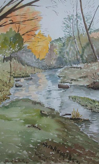 Río Aguacebas. Watercolour Paper Landscaping