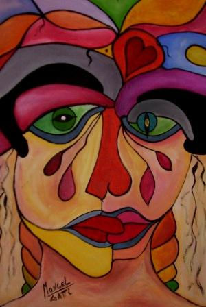 MUJER  ANOMANA Acrylic Canvas Figure Painting