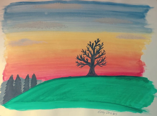 Atardecer Watercolour Paper Landscaping