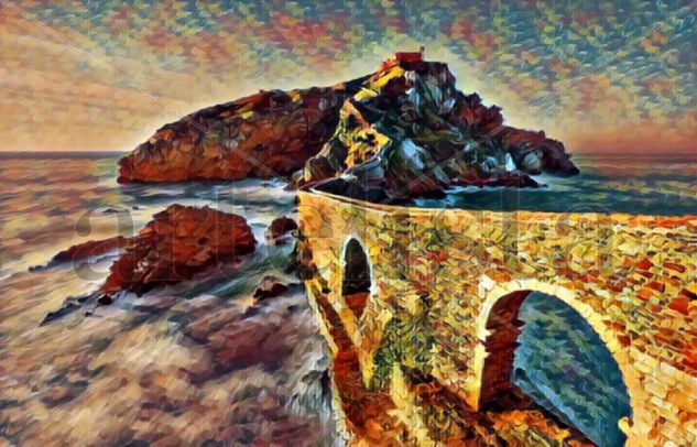 Gaztelugatxe Oil Canvas Landscaping