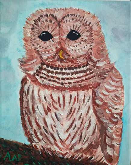 Lechuza pop -  owl Acrylic Canvas Animals