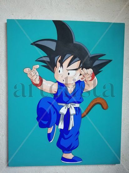 Goku niño Acrylic Canvas Figure Painting