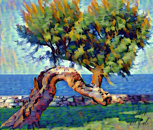 Árbol en San Pedro Acrylic Canvas Landscaping