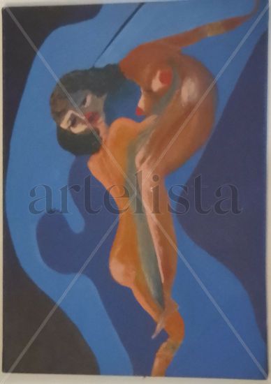 Mujer desnuda Óleo Tabla Desnudos