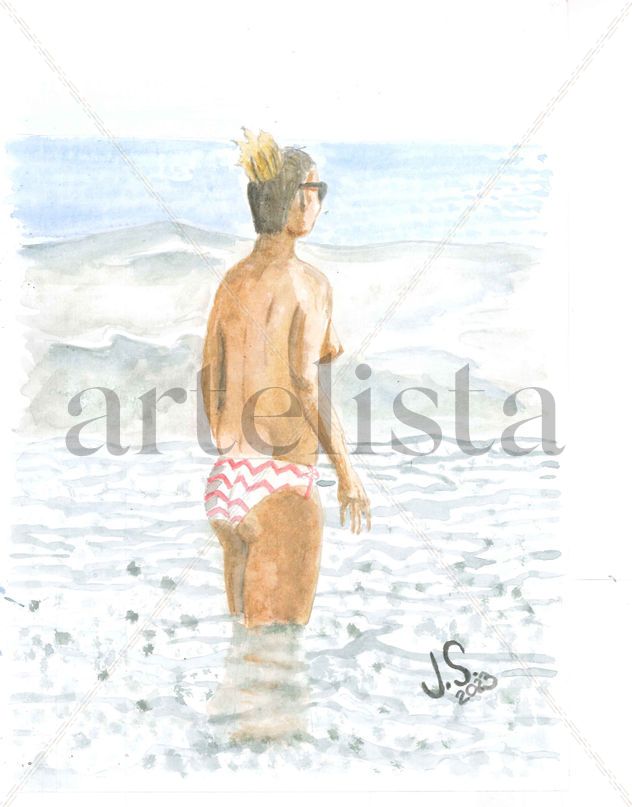 Desnudo en la Playa.