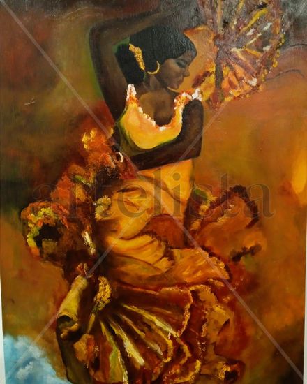 Bailarina sevillana Oil Canvas Others