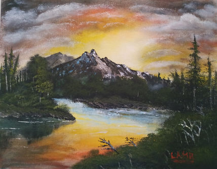 Atardecer en el lago