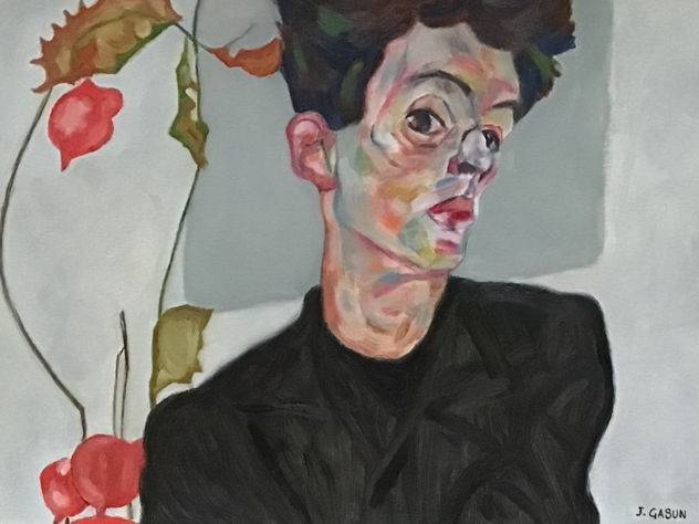 After Egon Schiele (self portrait)