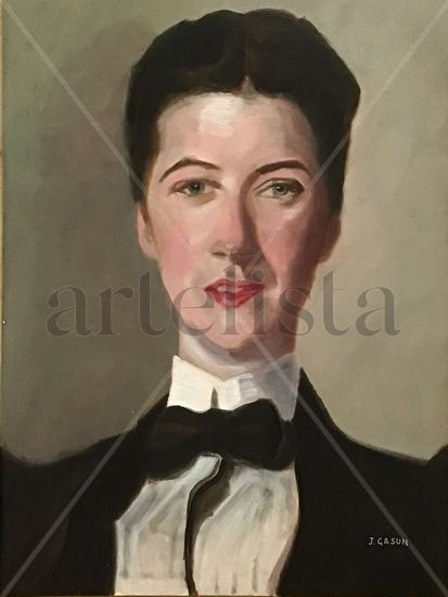 After J. S. Sargent (Lady Isaack-Newton Phelps) Oil Paper Portrait