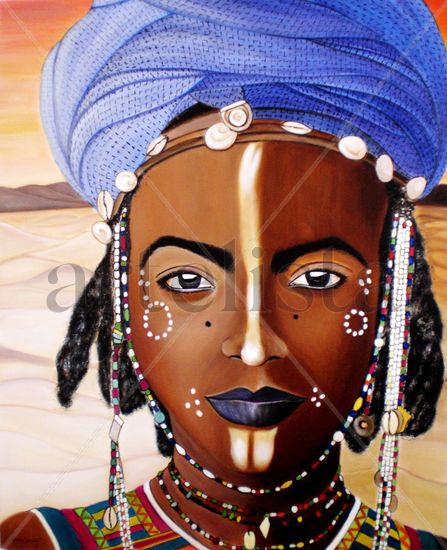 Mirada de Niger (Africa) Acrylic Canvas Portrait