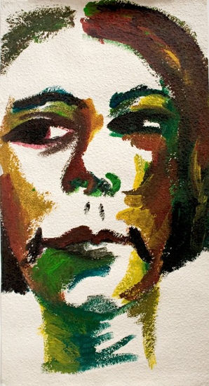 auto-retrato7 Acrylic Paper Portrait