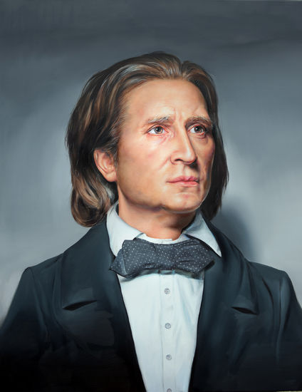 " Franc Liszt Oil Canvas Portrait