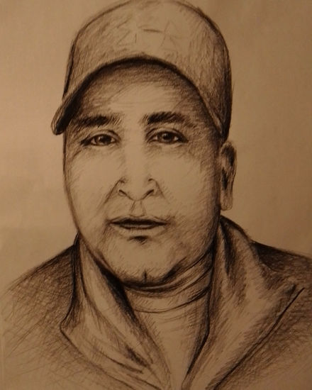 Retrato de Pablo 2, año 2023, Paola Figueroa, constitución, chile. Charcoal