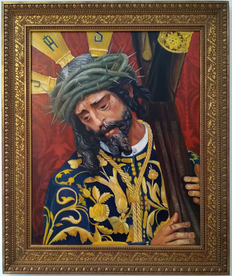 Señor, del Gran Poder Sevilla Oil Canvas Figure Painting