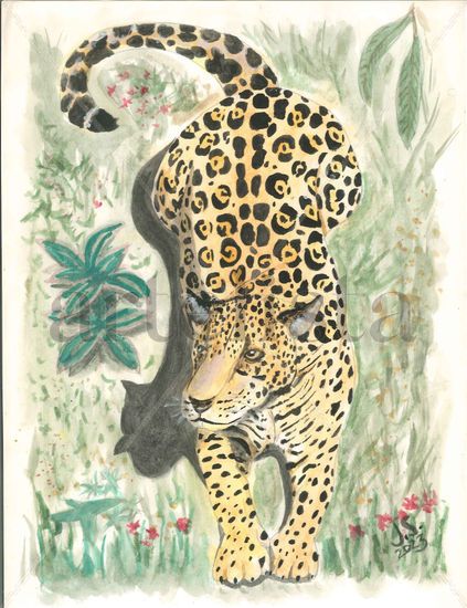 Jaguar Watercolour Paper Animals