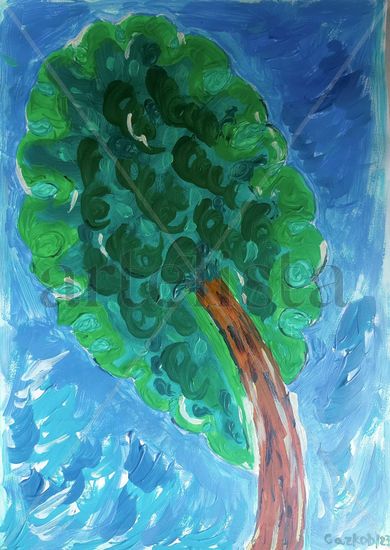 Tree of Pisa Acrylic Paper Landscaping