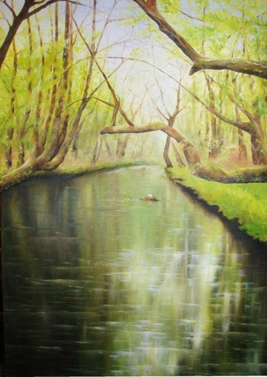 Río Umia en Arca Oil Canvas Landscaping