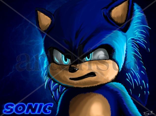 ilustracion sonic