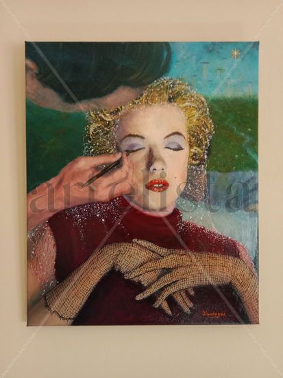 ''Inolvidable Miss Marilyn'' Oil Canvas Portrait