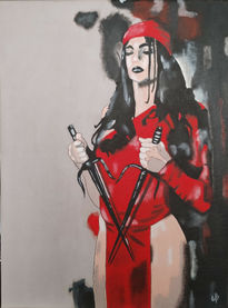 Retrato Elektra Xmen