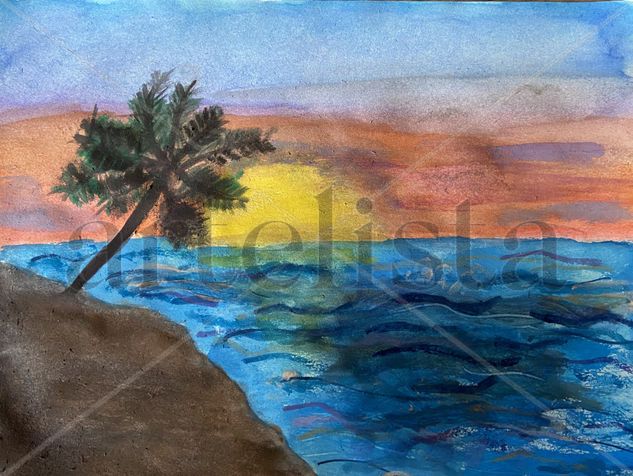 Mas que un amanecer Acrylic Card Landscaping