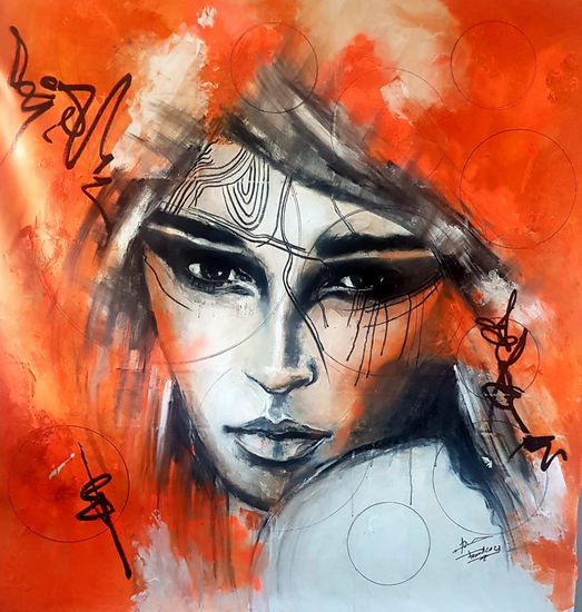 Luz Mixed media Canvas Portrait