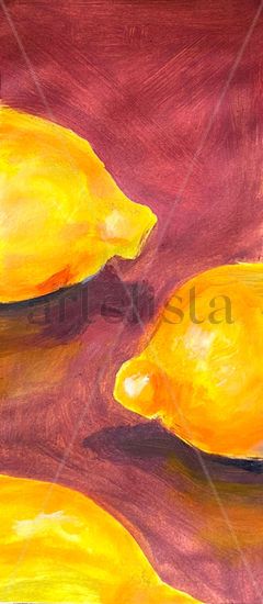 Lemons Acrylic Paper Still Life Paintings