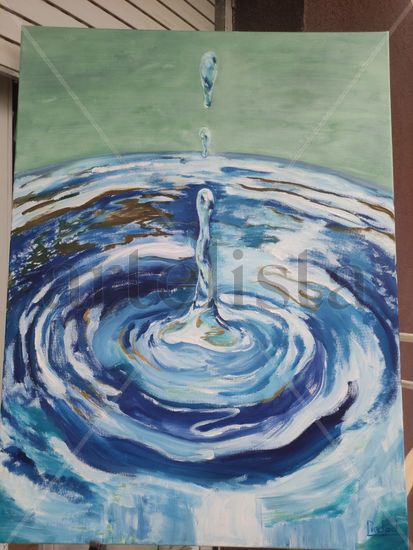 Agua de vida Oil Canvas Landscaping