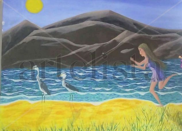 Yendo con las Gaviotas Acrylic Canvas Others