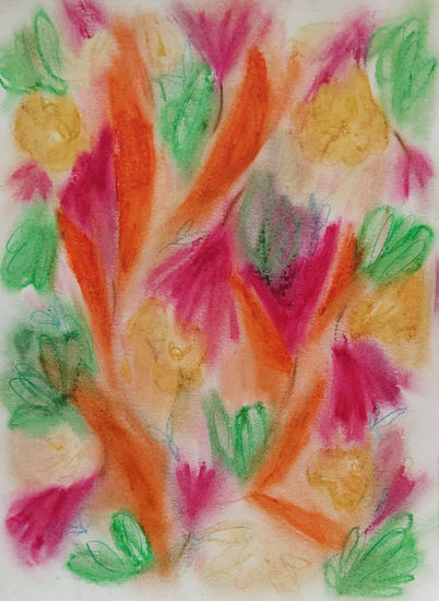 Flores Mixed media Card Floral Painting