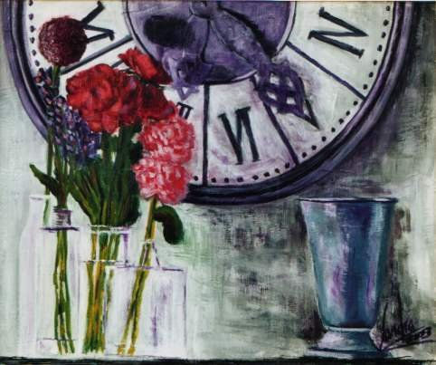 El reloj Acrylic Panel Still Life Paintings