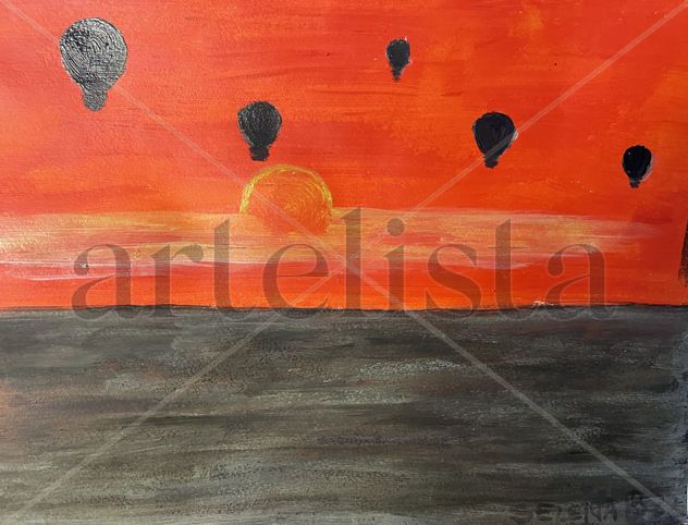 Globos al atardecer