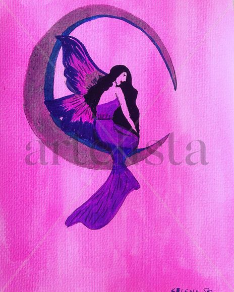 Ángel en luna
