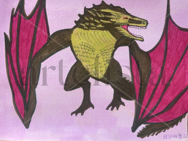 Dragón Rotulador Papel Animales