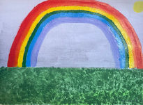 Arco iris en campo