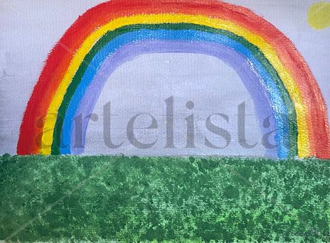 Arco iris en campo