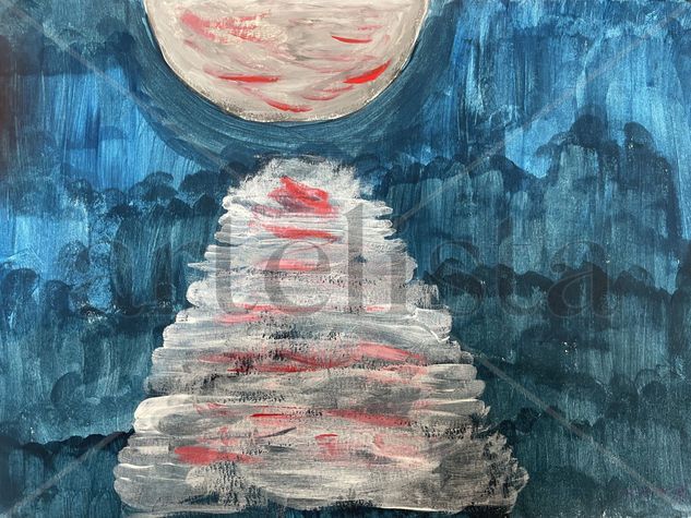 Reflejo de luna Acrylic Paper Landscaping