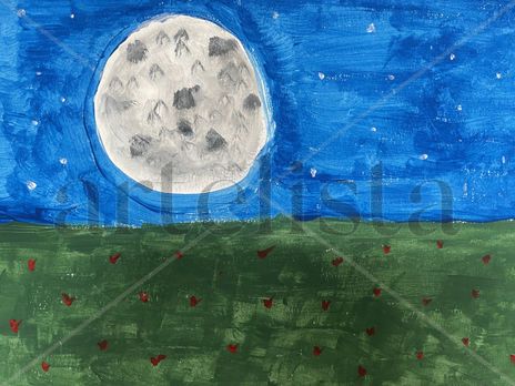 Luna en campo de...