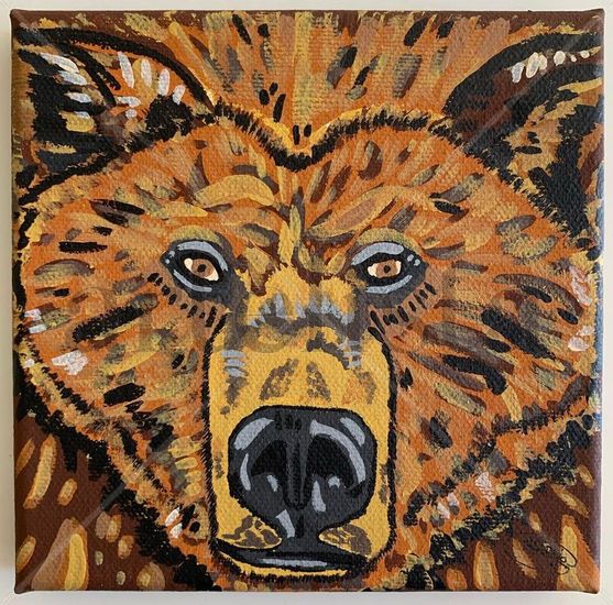 El oso Acrylic Canvas Animals