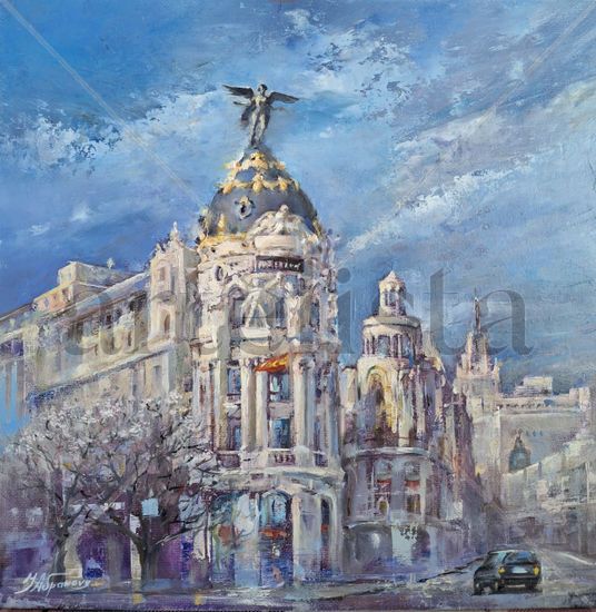 Edificio Metrópolis, Madrid. Oil Panel Landscaping