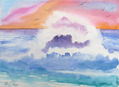 olas en el amanecer