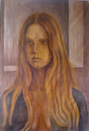 387-Pamela L. pasteles Pastel Paper Figure Painting