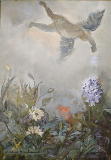 UN ANGEL DE LA TIERRA Oil Canvas Floral Painting