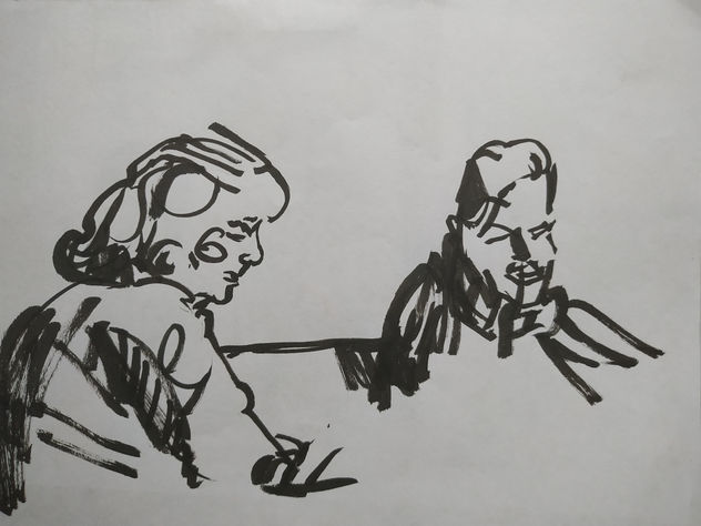 MINUTAS / 1   dibujo al paso